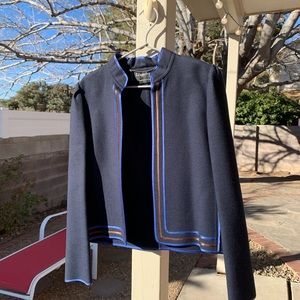 Louis Feraud set blazer (size 42) skirt (size 40) 100% wool navy